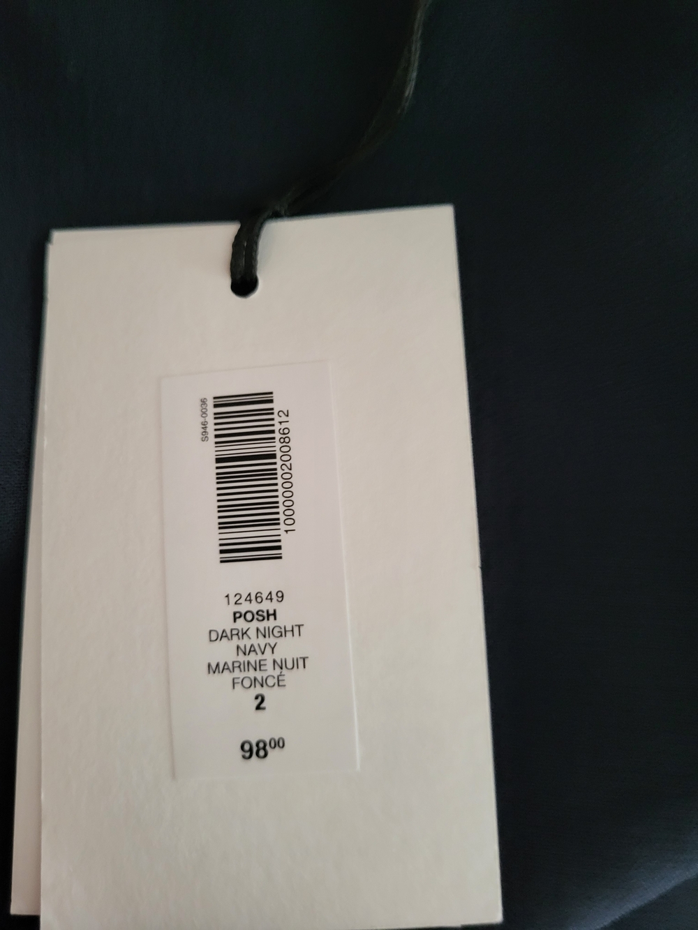 Aritzia NWT Strapless Posh Navy Peplum Top - Picture 3 of 15